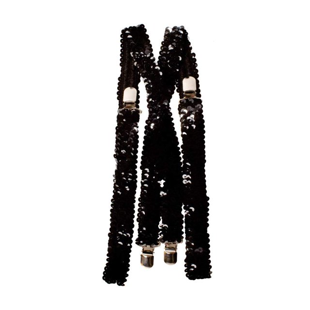 Tirantes Dress Up America Y Back para adultos con lentejuelas negras