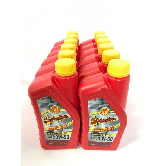 Schaeffer's 705 - 12 Pack Supreme 7000™ Synthetic Plus Racing Oil 20W-50 - 1 qt. ea.