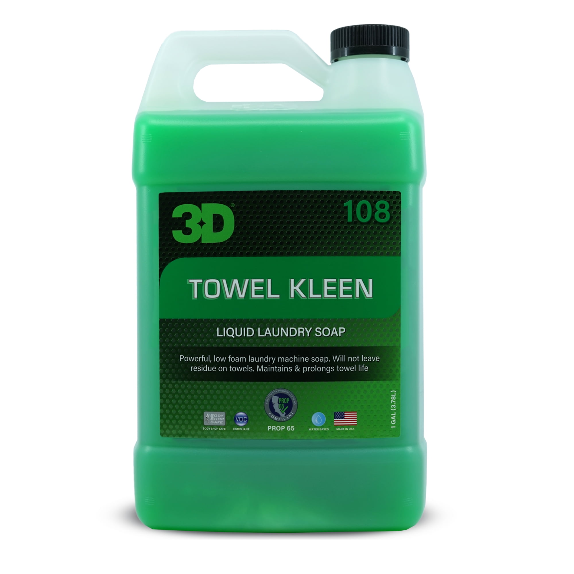3D Towel Kleen 1 Gallon Low Foam Laundry Detergent for Towels