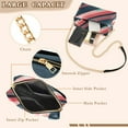 thumbnail image 3 of FORMRS Women Crossbody Purse with Chain Strap Vegan Leather Shoulder Handbag, Pink Geometric, 3 of 7