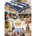thumbnail image 5 of Navy Blue Anchor Table Cloth, Waterproof Tablecloth for Square Tables, Nautical Summer Beach Coastal Ocean Reusable Washable Fabric Table Cover for Restaurant Kitchen Dining Tables 60"x60", 5 of 9