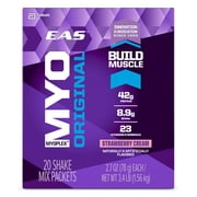 EAS Myoplex Original Nutrition Shake Powder, Strawberry Cream, 2.7 oz Packet (4-20 packs)