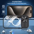 thumbnail image 2 of for iPhone 15 Pro Max Clear Case with Slide Camera Lens Cover, Compatible with MagSafe, Non-Slip Slim Magnetic Shockproof PC Back Soft TPU Frame Case iPhone 15 Pro Max 6.7'' 2023, Black, 2 of 14