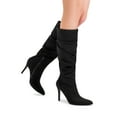 thumbnail image 5 of Dream Pairs Knee High Boots for Women Sexy Pointed Toe Stiletto High Heel Slouchy Suede Tall Boots, 5 of 8