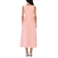 thumbnail image 3 of INSPIRE CHIC Vestido de Cóctel Sin Mangas con Escote Corazón A-Line Plisado Largo XL Rosa, 3 of 6