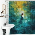 thumbnail image 3 of Colorful Kayaks Glide Across The Lake Waterproof Polyester Quick-Drying Shower Curtain for Bathroom with 12 Hooks, 3 of 6