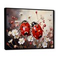 thumbnail image 2 of Designart "Serenade Among Polka Dot Ladybugs" Ladybug Floater Framed Canvas Wall Art, 2 of 5