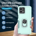 thumbnail image 6 of for Moto G Power 5G 2023 & Moto G 5G 2023 Case with Tempered Glass Screen Protector,Heavy-Duty Tough Rugged Phone Case Cover with Ring Holder Kickstand for Moto G Power 5G 2023 [Mint Green], 6 of 13