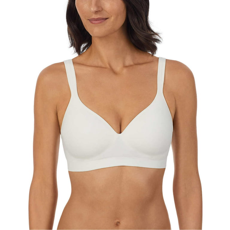 Carole Hochman Seamless Wirefree Molded Cups Comfort Bras 2-PACK,  White/Bark M 