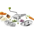 thumbnail image 4 of Mouli Rotary Cheese Grater 5-in-1 with Hand Crank | Made in Spain | Mandoline Slicer Vegetable Chopper for Parmesan Cheese, Nuts & Fruits | Includes 5 Stainless Steel Interchangeable Blades, 4 of 9