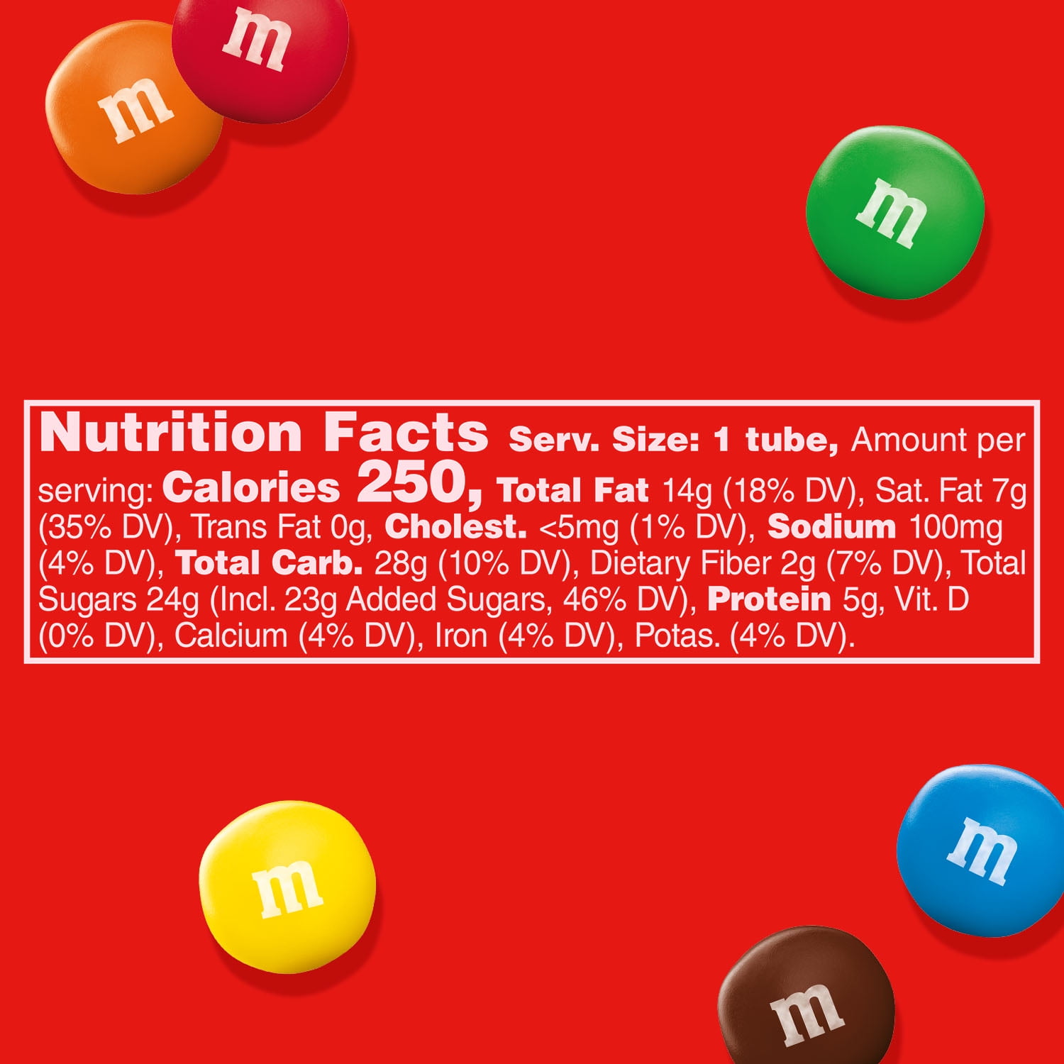 (4 pack) M&M's Minis Peanut Butter Milk Chocolate Candy - 1.74 oz Mega Tube (Packaging May Vary)