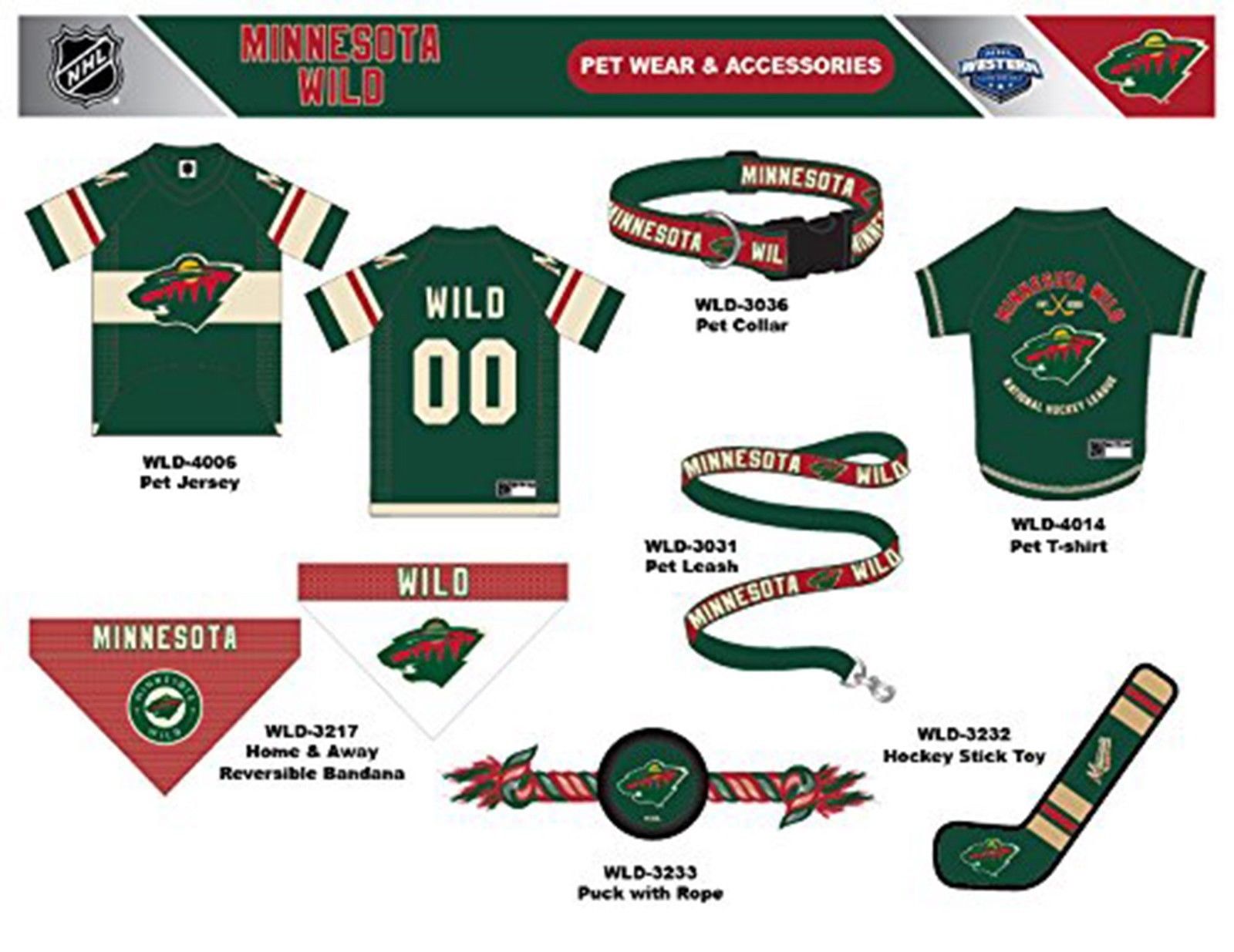 Pets First NHL Minnesota Wild Bandana! NEW Reversible Pet Bandana - 2 sided Premium Bandanna