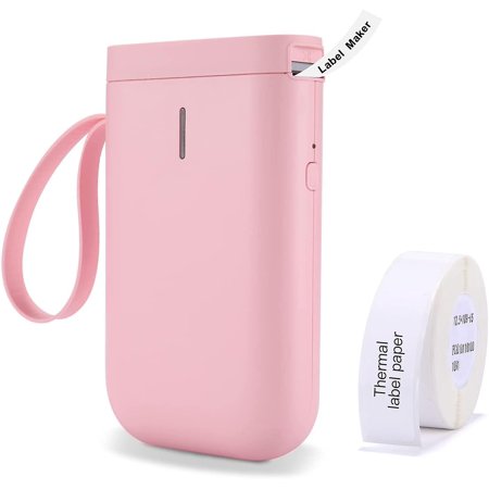 Label Maker With Adhesive Tape, Wireless, Bluetooth, Portable, Cute, Transparent, Inkless Self-adhesive Label Printer With Different Fonts (pink)