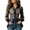 Blue, variant on Piebxs Women's Leopard Print Denim Shirt – Button Front Contrast Detail Casual Everyday Wear, Trendy Animal Print Jean Jacket Shirt, Fitted Long Sleeve Denim Blouse