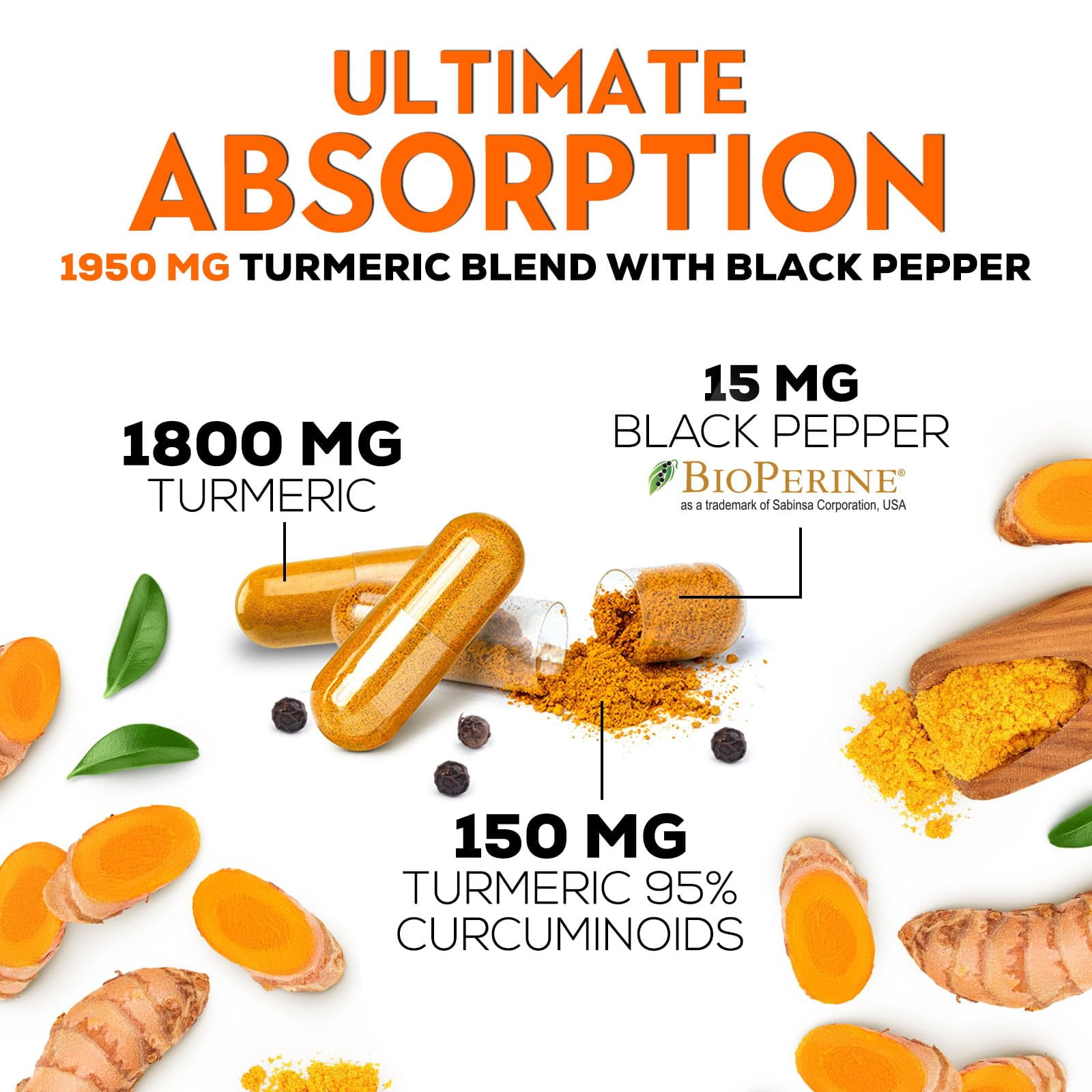 限定品 MERZBOW TURMERIC + BLACKBONE PART.5 Turmeric Curcumin 1950mg with BioPerine, 95% Standardized