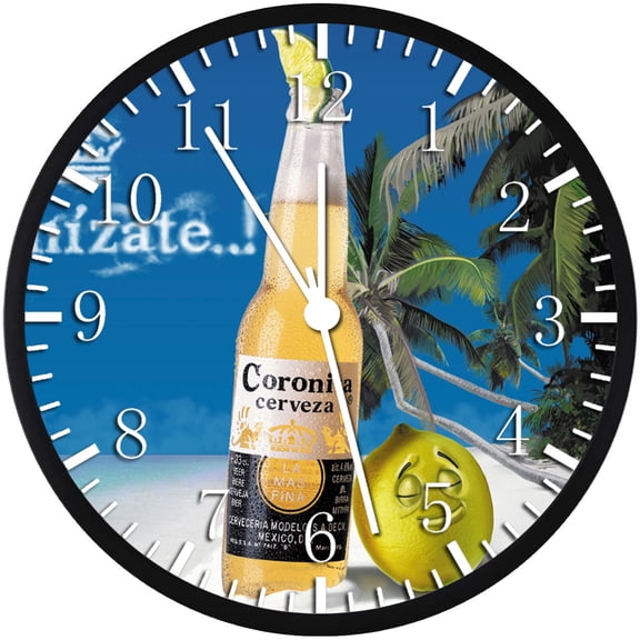 12 Inch Corona Wall Clock Non-Ticking Silent Great for Decor and Gifts W212
