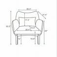 thumbnail image 2 of Gatsby Mid Century Modern Furniture Style Orange Velvet Accent Armchair, 2 of 7