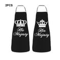 thumbnail image 4 of Matsuzay 2 unids/set lista de embalaje conjunto de delantal de cocina para parejas Idea de regalo para parejas fácil de limpiar y regalos Cocina y Comedor Negro F, 4 of 6