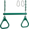thumbnail image 4 of Swing Set Stuff Inc. Trapeze Bar with Rings and Coated Chain (Pink), 4 of 6
