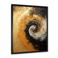 thumbnail image 2 of Designart "Desert Mirage Spiral In Gold And Black I" Abstract Spirals Picture Framed Canvas Art Print, 2 of 5