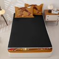 thumbnail image 4 of Castle Fairy Vintage Crystal High Heels Zipper Twin Comforter Sets with Fitted Sheet and 2 Pillowcases,Retro Aesthetics Zipper Bedding Set,Brown Gold,Black Reversible,4-Piece, 4 of 6