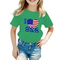 thumbnail image 3 of MZXELPRJD Toddler Girls Patriotic Tee Tops American Flag Short Sleeve Red White Cute Tee Shirt Kids Fourth of July 4th T Shirt 4-14 Years, 3 of 9