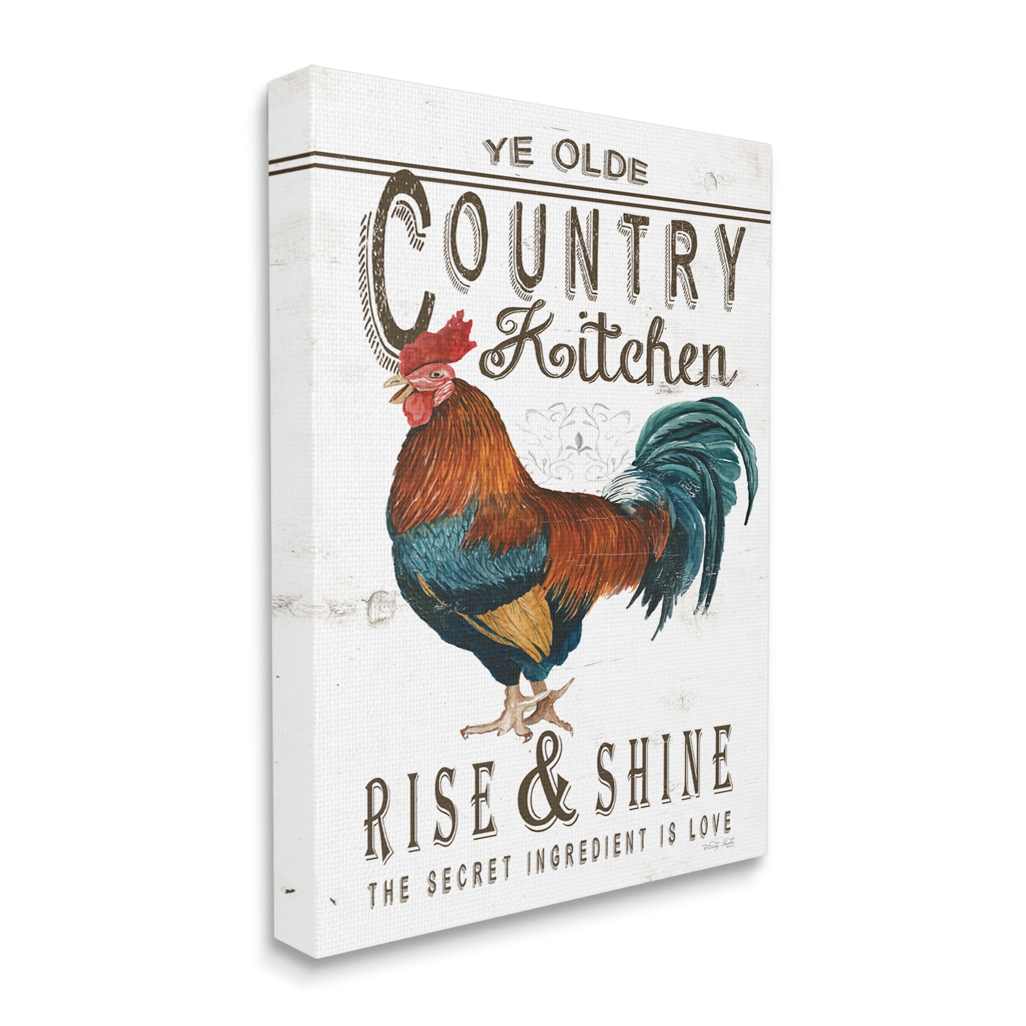 Stupell Industries Country Kitchen Rustic Phrase Botanical & Floral Painting Gallery Wrapped Canvas Print Wall Art, 24 x 30