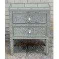 thumbnail image 3 of Wes Mirrored Nightstand, Mirrored Nightstand, Bedroom Nightstand, MDF Nightstand, Mirrored Bedside Table, Silver Nightstand, Two Drawer Nightstand, Living Room Side Table, 3 of 4