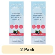 (2 pack) Three Lollies Preggie Hydration Packets - Natural Hydration & Digestive Health Support for Women During Pregnancy - Eases Nausea & Replaces Nutrients - Essentials for Morning Sickness - 7 Packets