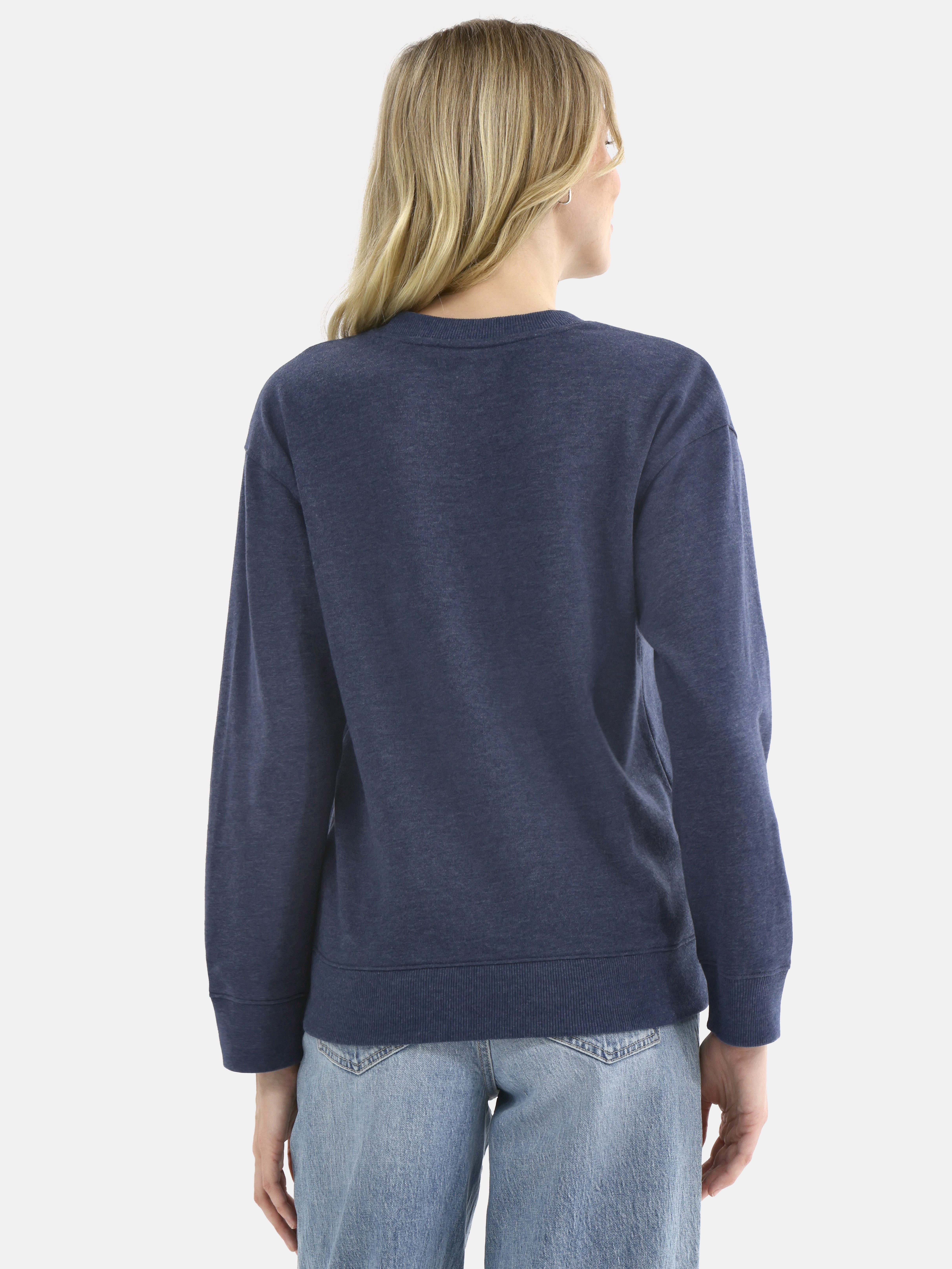 Time and Tru Women's and Women's Plus Crewneck Sweatshirt with Long Sleeves, Sizes XS-4X