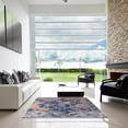 thumbnail image 6 of Ahgly Company Indoor Square Mid-Century Modern Dark Gray Oriental Area Rugs, 5' Square, 6 of 6