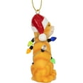 thumbnail image 4 of Orange Tabby Cat Christmas Tree Ornament with Santa Hat Wrapped in Christmas Tree Colored Lights, 4 of 5