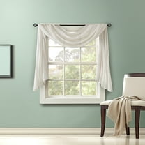 Gracie Mills Gayle Lightweight Crushed Sheer Window Scarf - GRACE-9599