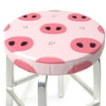 thumbnail image 3 of Balery Pig Noses Velvet Round Bar Chair Cushion Cover Adjustable, Protects From Scratches And Stains, Soft & Washable Ideal For Wooden And Metal Stools - 13 Inch, 3 of 7