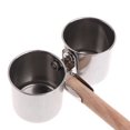 thumbnail image 2 of Bird Cage Bowl Set Double-bowl Parrot Cup Food Water Bowl with Perch, 2 of 4