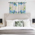 thumbnail image 3 of Blue Hydrangea Kitchen Curtains Window Panels, Rustic Wooden Butterfly Spring Floral Insulated Window Treatment Curtain, Grommet Curtains for Bedroom/Living Room/Bathroom, 2 Piece 52"Wx45"L, 3 of 8