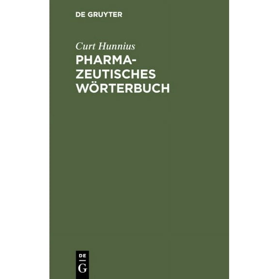 Pharmazeutisches Wörterbuch (Hardcover)