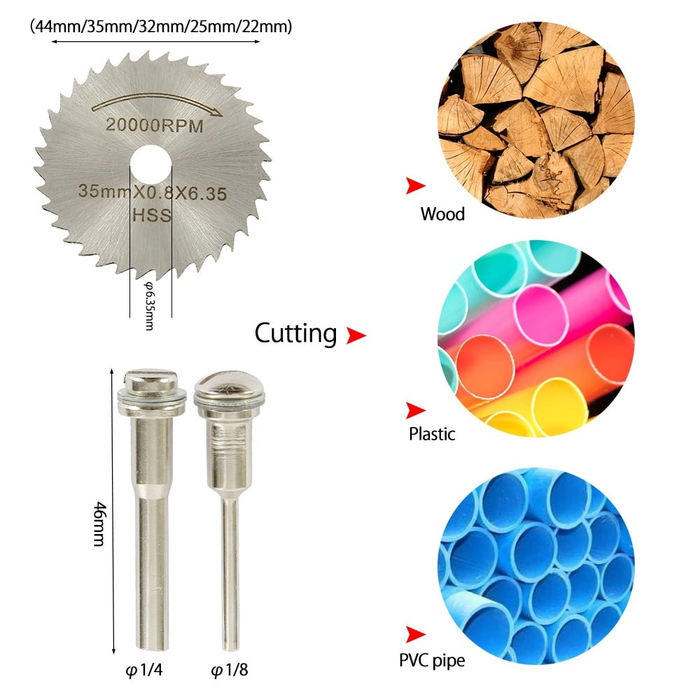 32PCS Diamond Cutting Wheels Kit for Dremel Rotary Tool Die Grinder Metal Cut Off Disc