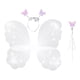 thumbnail image 3 of Disfraz de hada para niña, disfraz de mariposa, elfo infantil, cosplay, diadema con alas de mariposa Blanco, 3 of 9