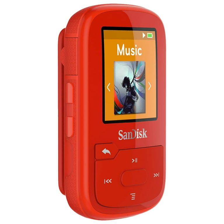Følge efter Tilladelse dialekt SanDisk 16GB Clip Sport Plus MP3 Player, Red, New Condition -  SDMX28-016G-G46R - Walmart.com