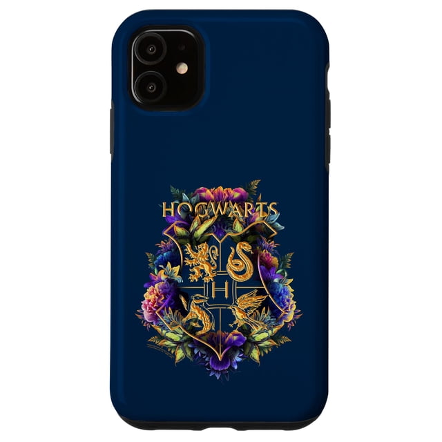 Funda para iPhone 11 con Escudo Floral Multicolor de Hogwarts - Harry Potter