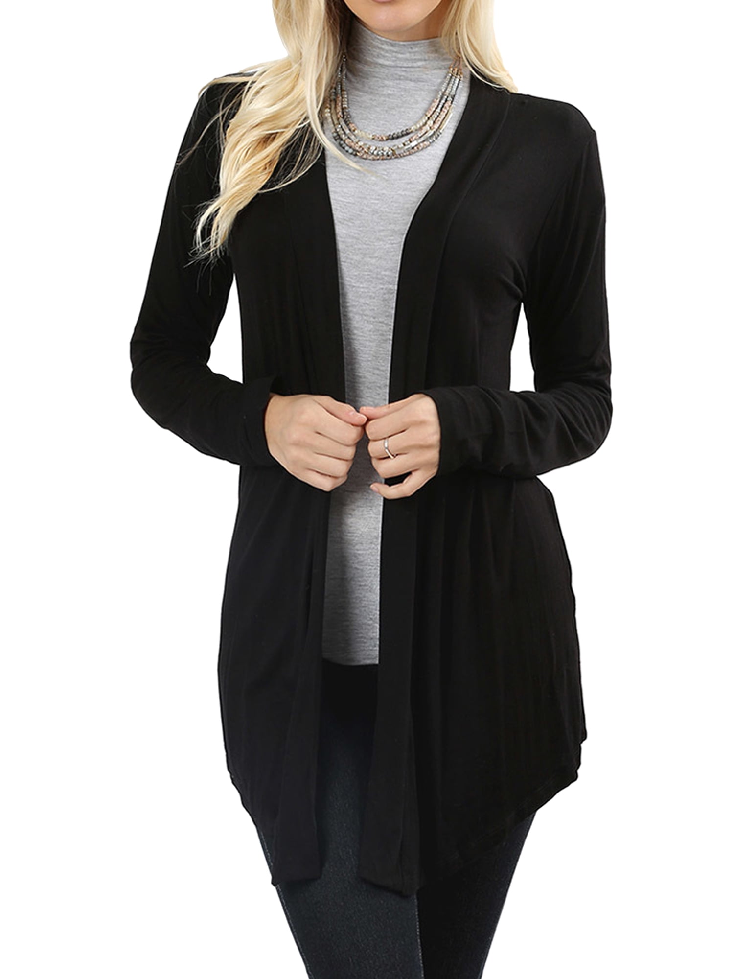 black flowy cardigan