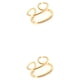 thumbnail image 3 of Anillos para Mujer Sonducket Boda Fiesta Compromiso Ajustable Oro 2piezas, 3 of 6