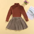 thumbnail image 5 of Douhoow Toddler Girl 2Pcs Autumn Clothes,Turtleneck Sweater Pleated Skirt 1-6T, 5 of 9