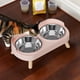 thumbnail image 5 of Comedero para gatos doble con inclinación, integrado para agua y comida, de acero inoxidable, comedero para gatos y agua y comida., 5 of 5