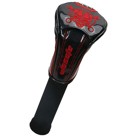 Unatoiry Couvre-Chef de Conducteur de Golf en Cuir PU Élégant et Robuste, Couvre-Chef de Club UT, Garde, Noir No.3 37CM 1Ensemble