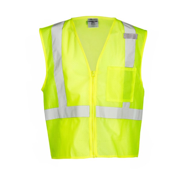 ML Kishigo - 1089 M 1089 Ultra-Cool Polyester Zipper Front 1 Pocket Vest, Medium, Lime