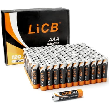 LiCB Alkaline AAA Batteries Value Pack (120 Pack), 1.5 Volts Long-Lasting Triple A Batteries for Business and Household