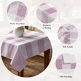 thumbnail image 5 of Pink White Buffalo Check Table Cloth Waterproof Tablecloths, Farmhouse Plaid Modern Geometric Tablecloth Dining Table Cover for Kitchen Party Tabletop Outdoor, Square Tablecloth 54x54 Inch, 5 of 9