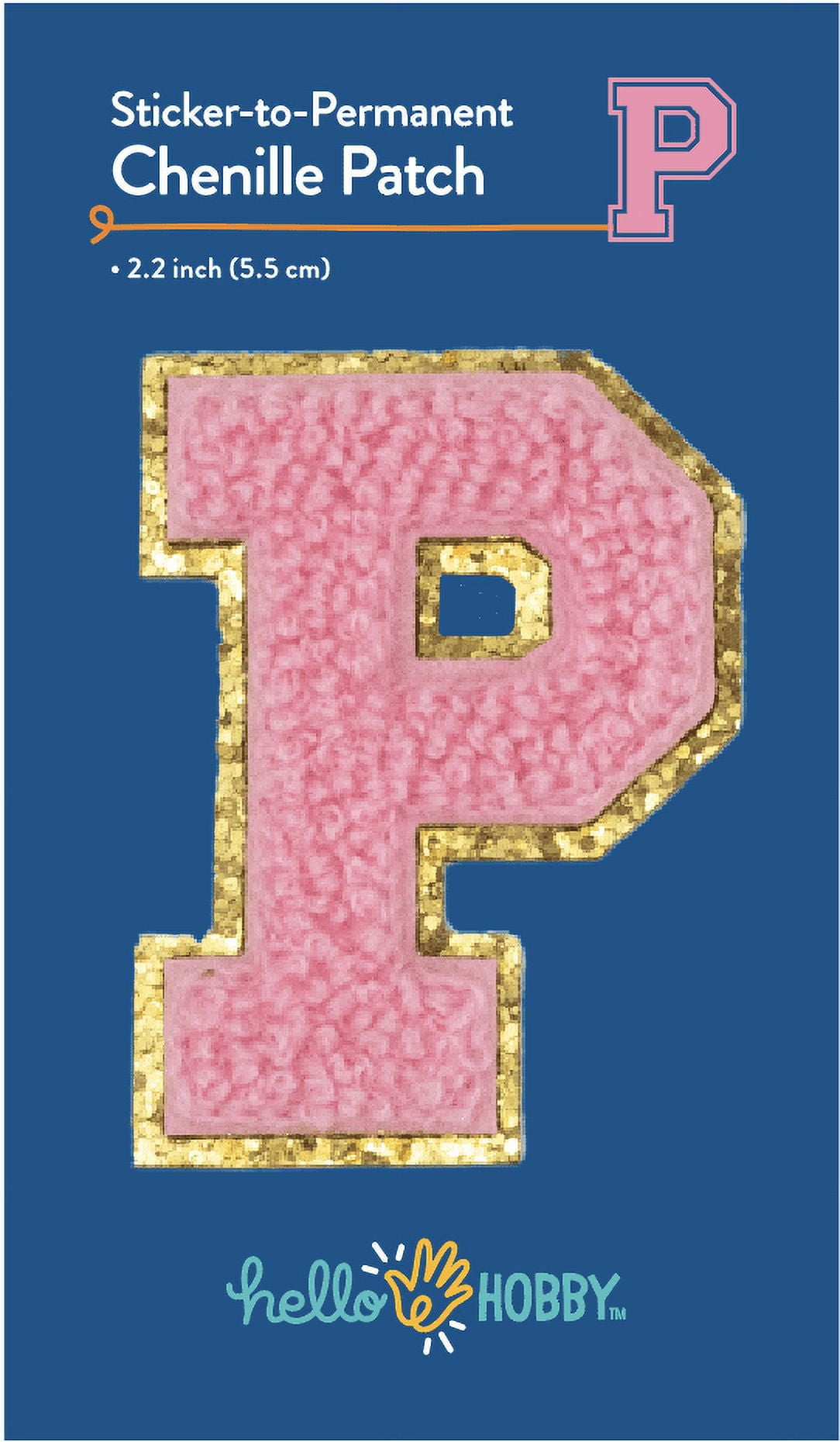 (6 pack) Hello Hobby Chenille P Pink Patch